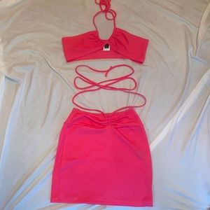 PINK skirt set